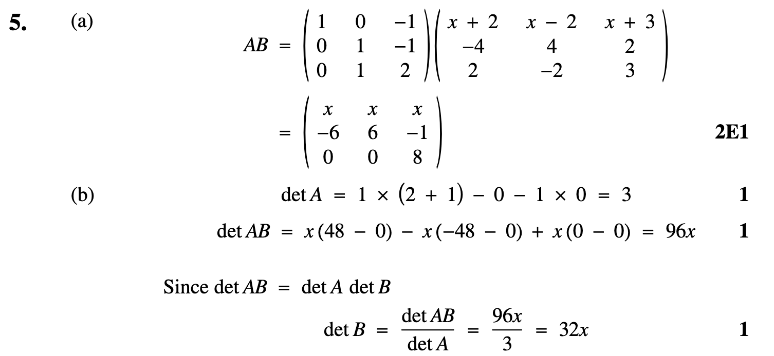 2007 Question 5 Marking Instructions