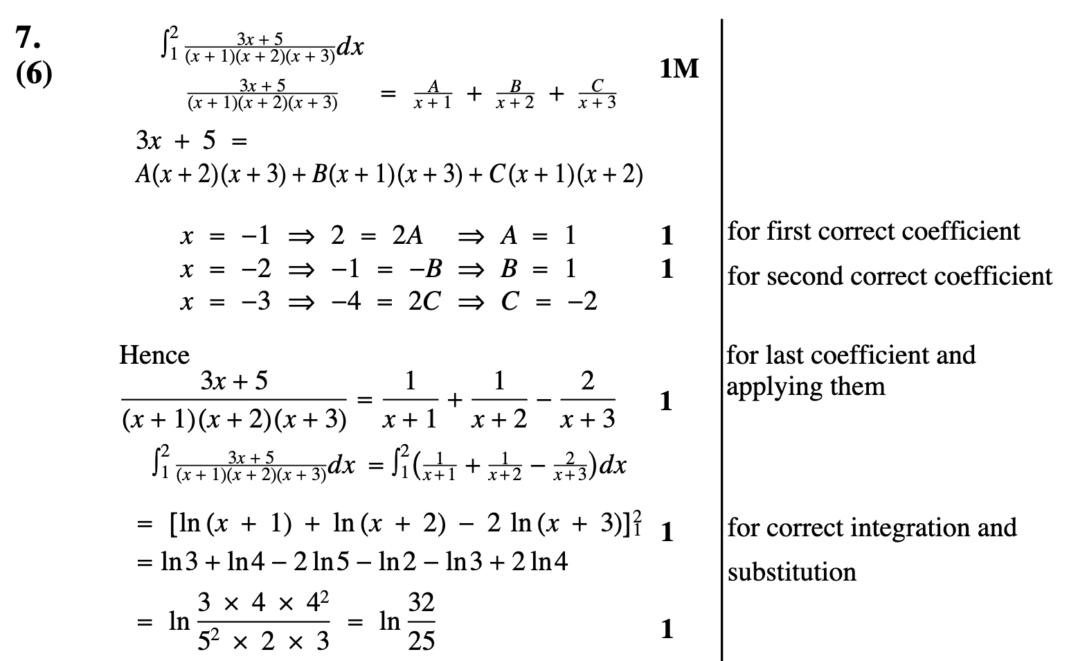 2010 Question 7 Marking Instructions