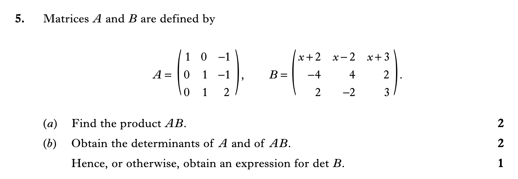 2007 Question 5