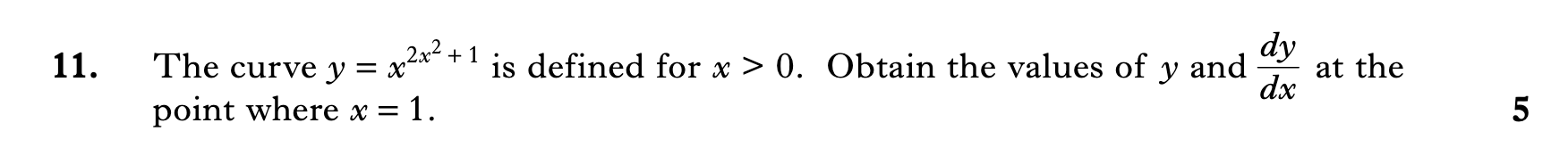 2009 Question 11