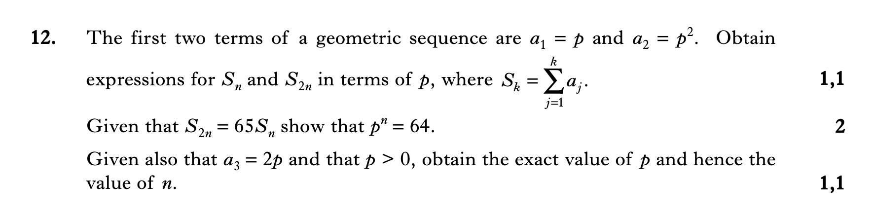 2009 Question 12
