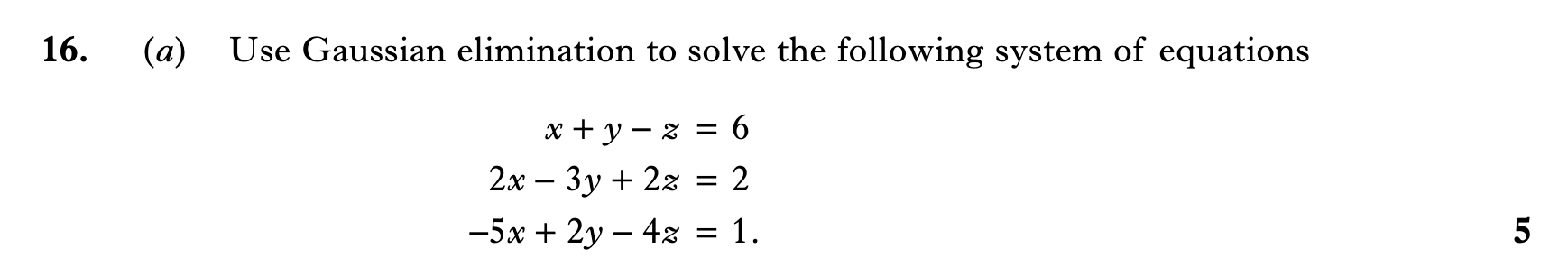 2009 Question 16a