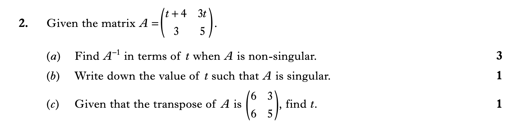 2009 Question 2