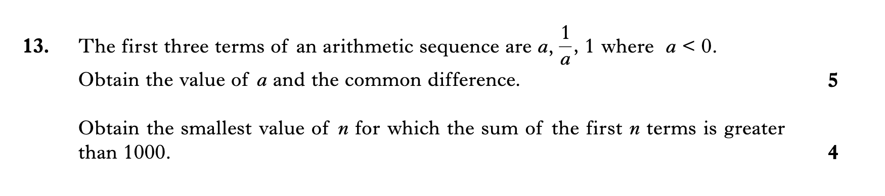 2011 Question 13