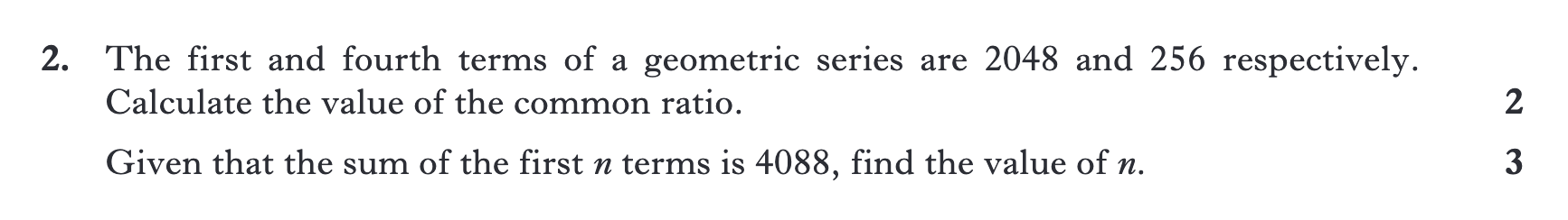 2012 Question 2