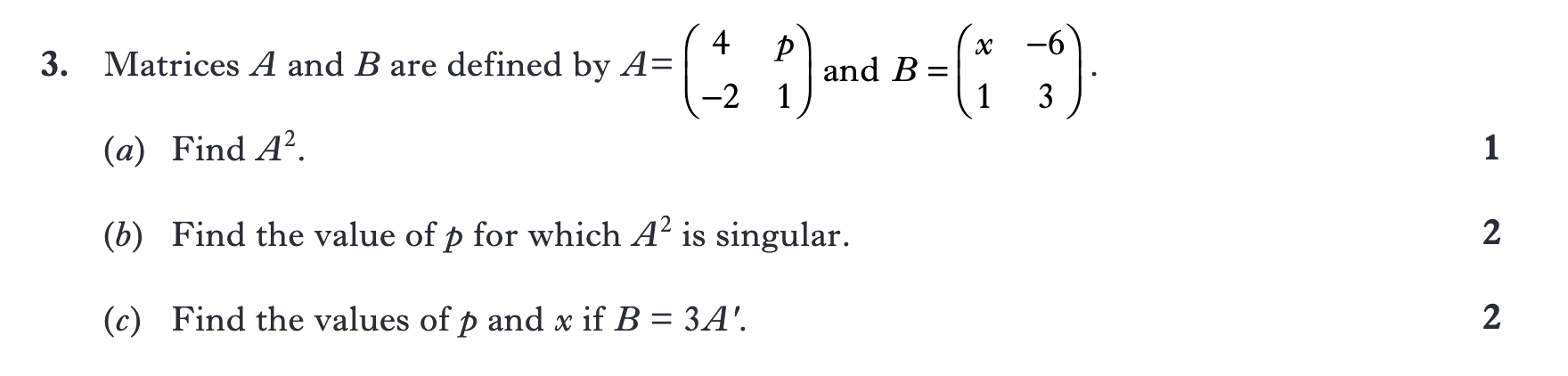 2013 Question 3