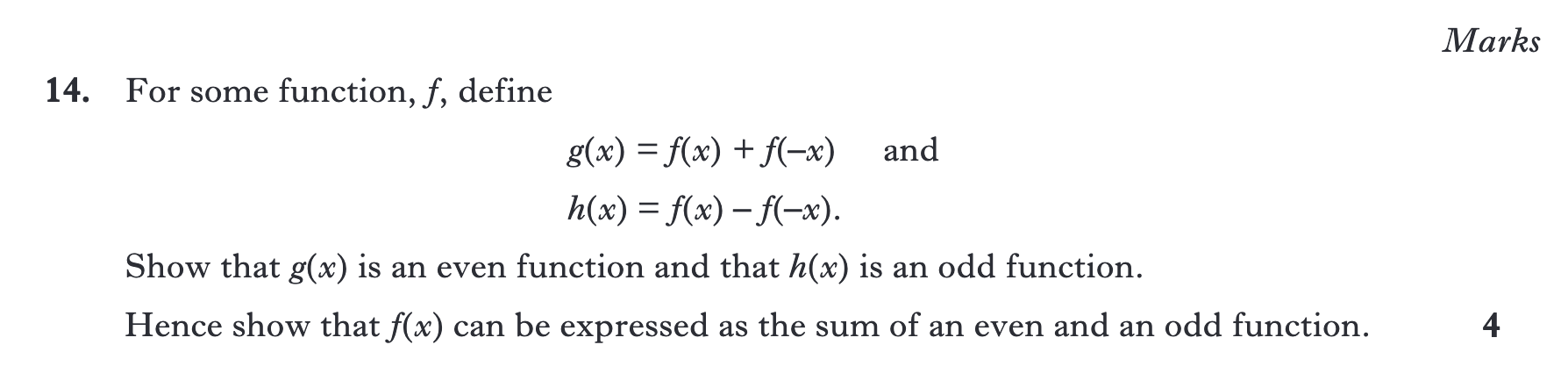 2015 Question 14