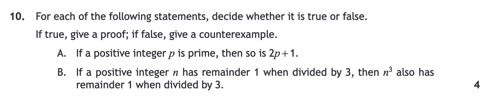 2016 Question 10