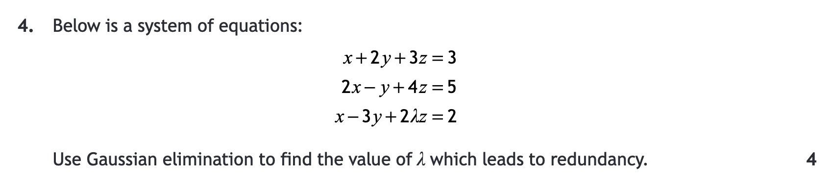 2016 Question 4