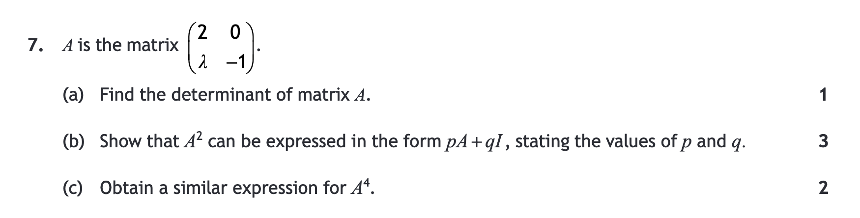2016 Question 7