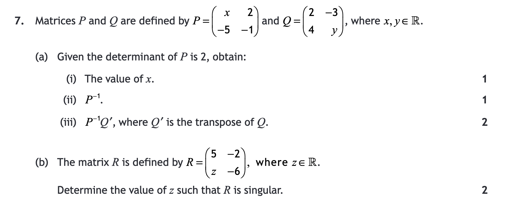 2017 Question 7