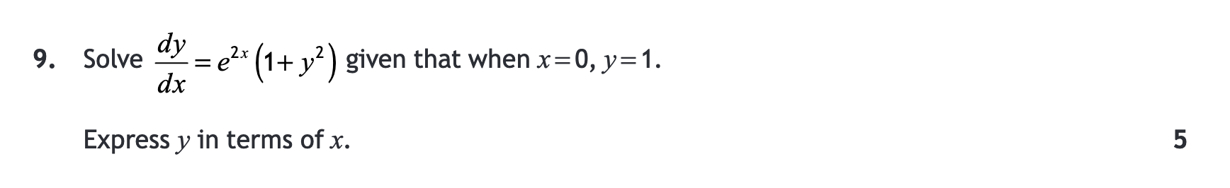 2017 Question 9
