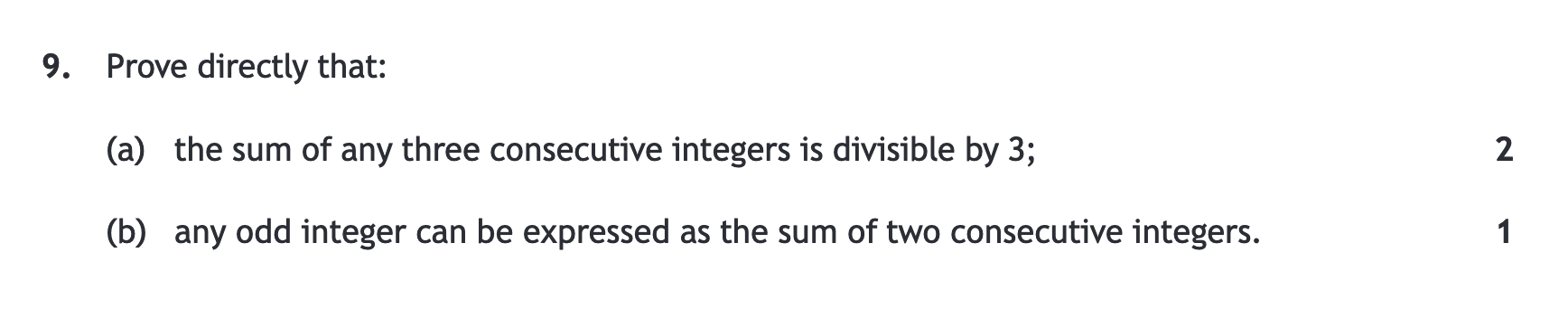 2018 Question 9